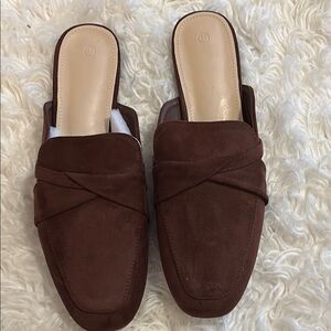 Women's Brown Slipper Mules dust bags included